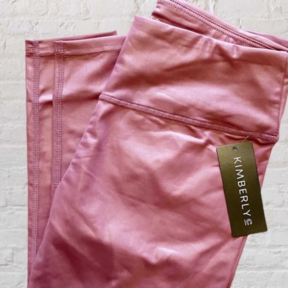 High Waist High Matt Shine Athletic 7/8 Leggings